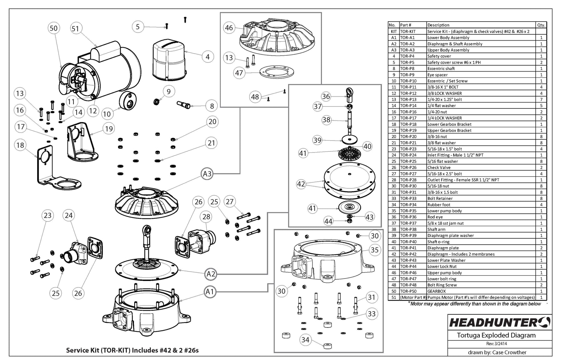 Tortuga Exploded View