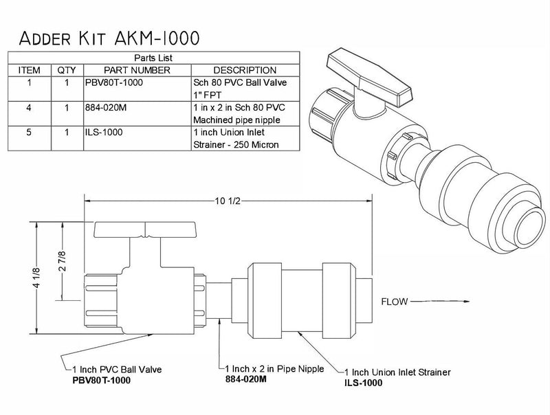 AKM-1000 Multiflush Adder-kit