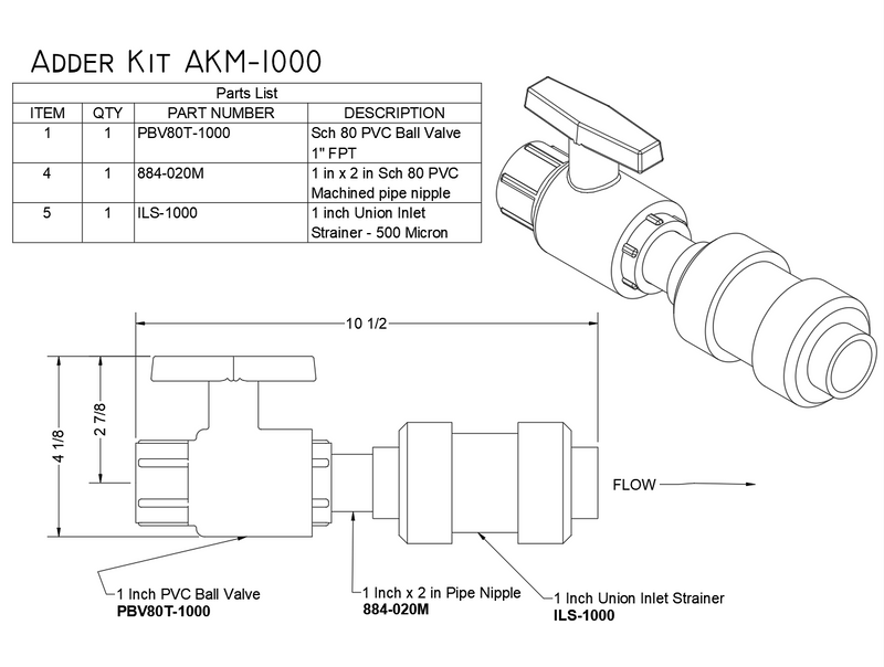 AKM-1000 Multiflush Adder-kit