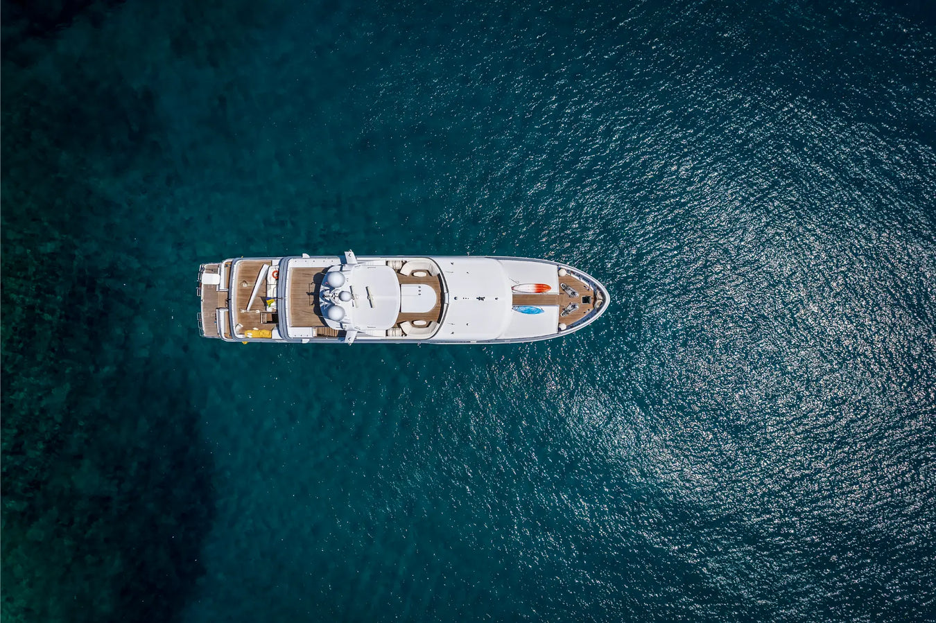 Luxury yacht at sea