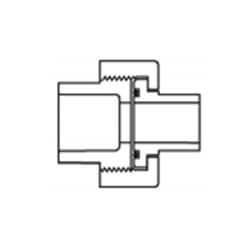 3/4" CPVC SOCKET x SPIGOT w/FKM O-RING SCH 80 UNION