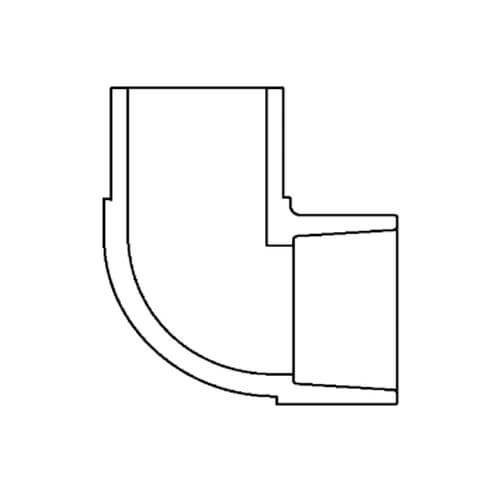 1/2" CPVC SPIGOT x SOCKET SCH 80 STREET ELL 90°